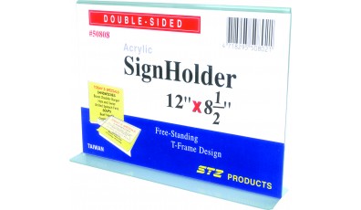 Acrylic Sign Holder 12 x 8 1/2" - Horizontal