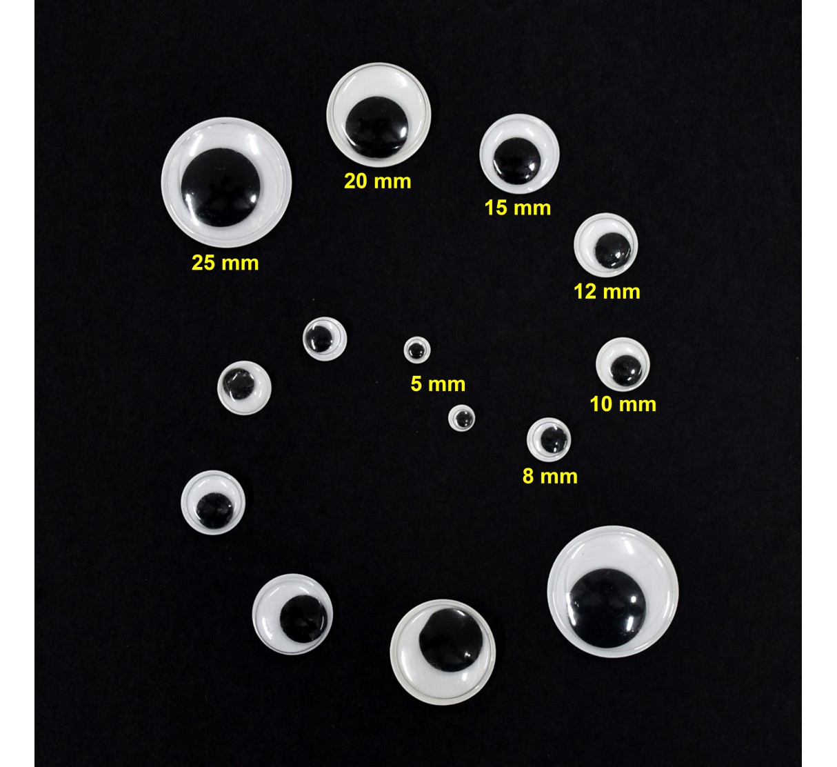 HC-ART - Plastic eyelets with adhesive (5mm - 15mm)