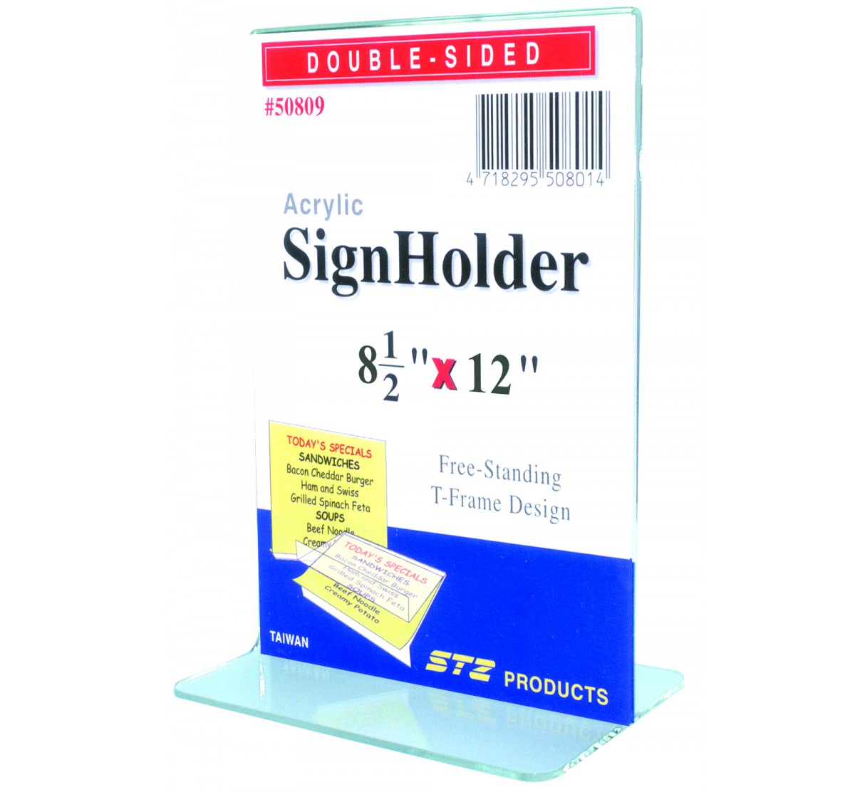 STZ - Acrylic Sign Holder 12 x 8 1/2